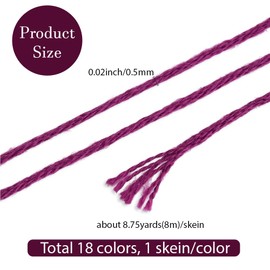 CABODYALS 18 Skeins 6 Strands Pink Embroidery Floss Variegated Cross Stitch Thread Polyester Gradient Friendship Bracelet String Yarn Threads Bulk for Hand Sewing Jewelry Craft Crochet Cloth Bracelets