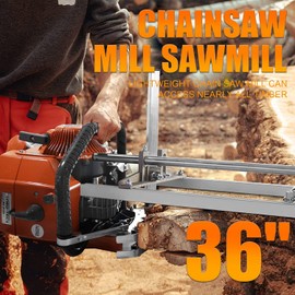 FARMMAC Chainsaw-Mill-Portable-Saw-Mill - 36 Inch Chainsaw Mill Kit Planking Milling, Gas Powered