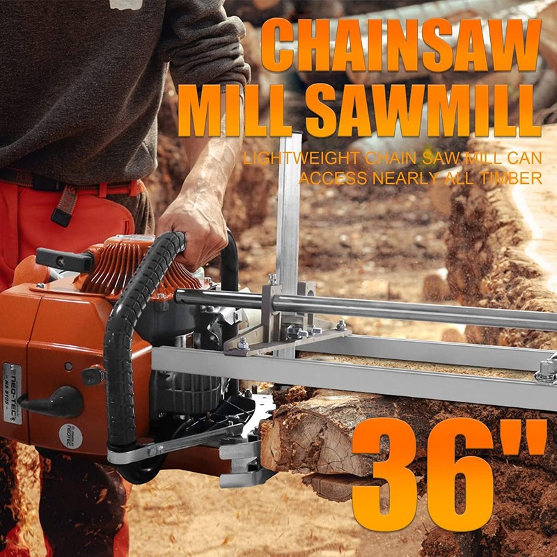 FARMMAC Chainsaw-Mill-Portable-Saw-Mill - 36 Inch Chainsaw Mill Kit Planking Milling,