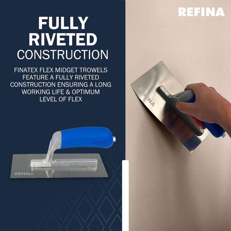 Refina FINATEX Flex Midget Plastering Trowel for Tight Spaces -