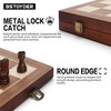 2 in 1 Magnetic Wooden Chess and Checkers Board Game