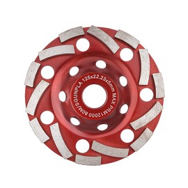 Gunpla 125mm x 22,2mm Diamond Grinding Disc 5 inch Abrasive Cup Wheel Segment Cutting Tool Angle Grinder for Concrete Granite Stone Masonry Marble Plastering Removal