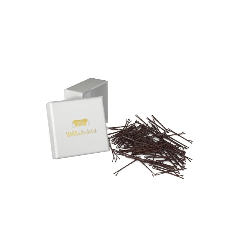 HAARallerliebst Hair Clips (Pack of 100 | Brown | 5