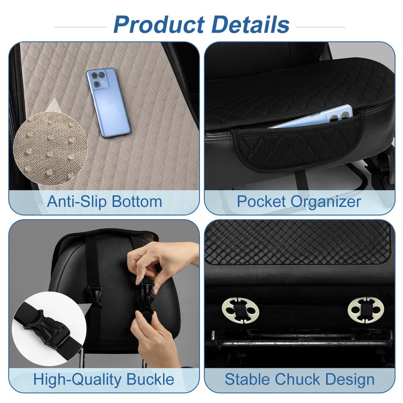DECKALY 1 Pack Linen Car Seat Cover Front Seat Covers