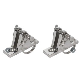Unbranded (2) SS 316 Straight Deck Hinge Mount w/Quick Release. Pin Marine Boat Bimini Top