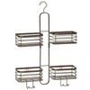 mDesign Metal Steel Hanging Shower Caddy, 4 Basket Organizer Rack