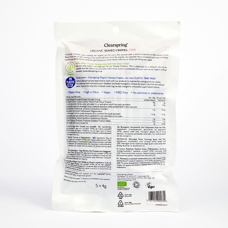 Clearspring Organic Seaveg Crispies Multipack (1, Chilli)