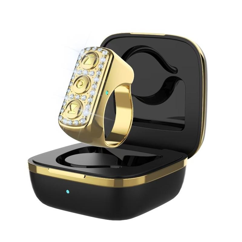 ZOZVO Wireless Remote Control Ring Remote Controller with Rhinestones for