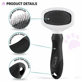 Poodle Pet Slicker Brush - For Dogs, Cats, and Rabbits - Removes Matted Fur, Knots, and Loose Hair - Suitable for Grooming Doodles and Goldendoodles with Short or Long Hair