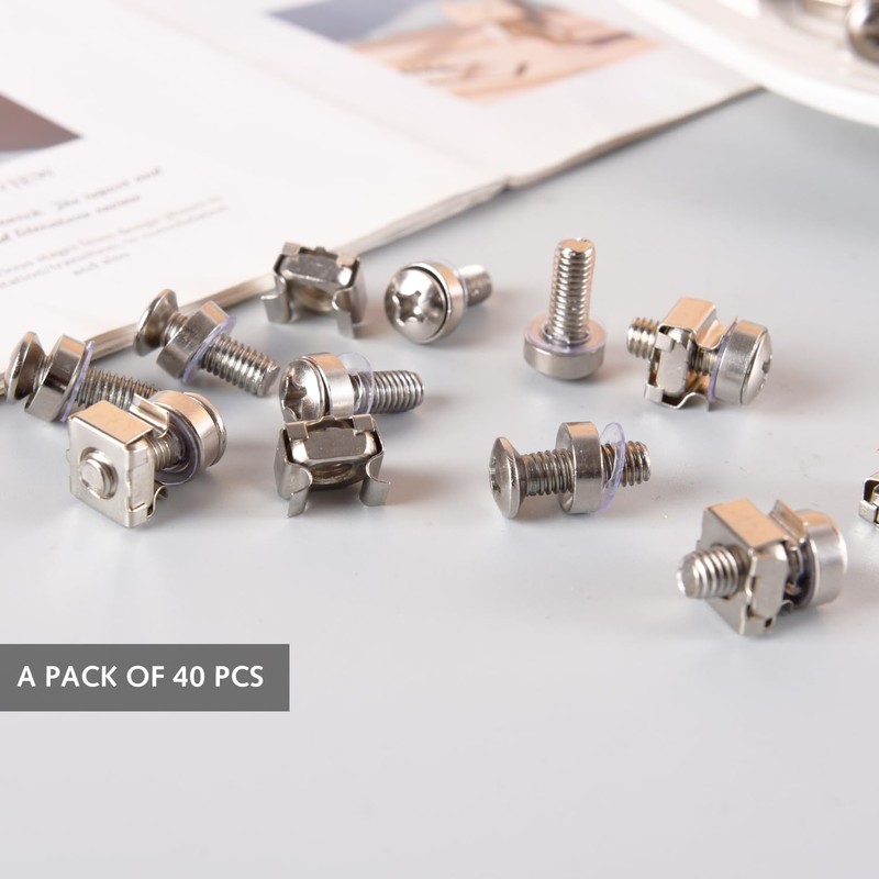 DILUSILK M6 Cage Nuts and Screws Set for Server Rack