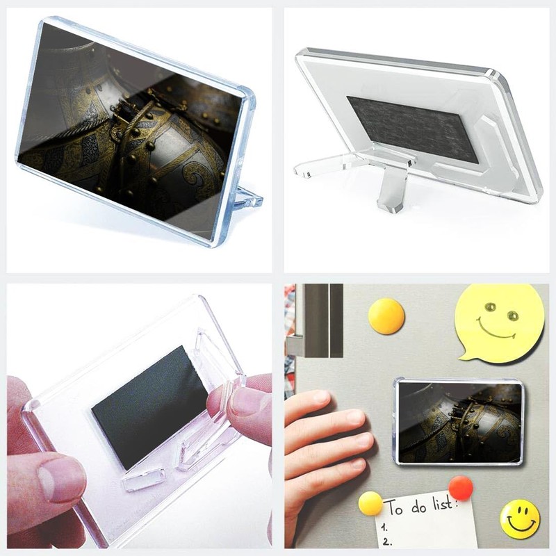 Classic Rectangle Magnet with Stand - Medieval Knights Armor History