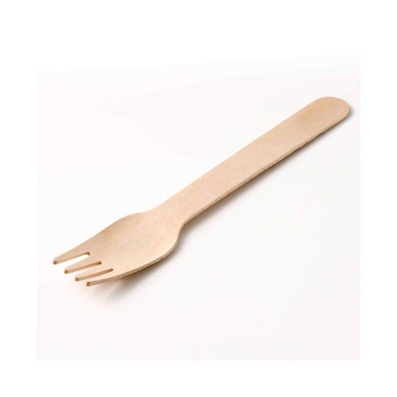 Birchwood Wooden Fork Pack of 100 - Color: None
