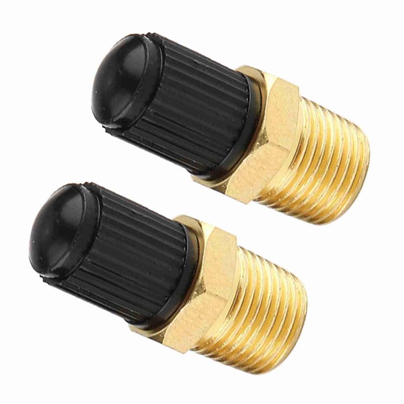 Brass Air Compressor Tank Fill Valve Stable Performance 2Pcs 1/8