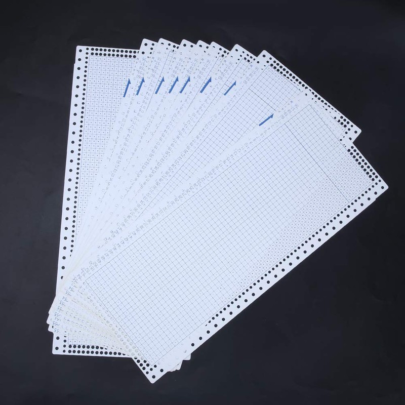 10Pcs Knitting Machine Punch Card, 24 Stitch Blank Punch Card