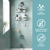 Zenna Home Expanding Shower Caddy, Rust-Resistant, Chrome with Brushed Accents
