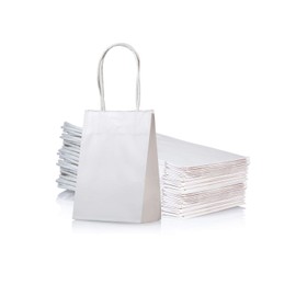 AWELL Mini Size White Paper Bag with Handle Party Favours Bag 6x4.5x2.5 inch for Wedding Birthday Baby Shower Recycled Bag, Pack of 24