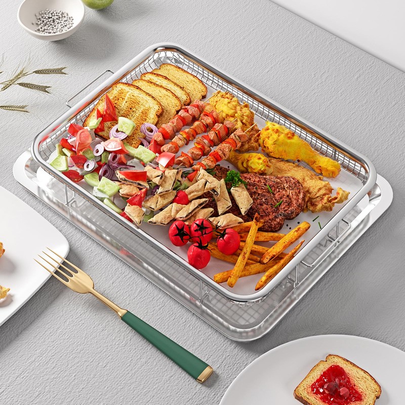 Air Fryer Basket, OPENICE 2 Set Air Fryer Pan and