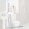 High-quality ABS L-shaped handle for disabled people, white safety bar