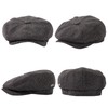 TOP-EX L/XL/XXL Merino Wool Flat Hat Men's 8 Panel Peaky
