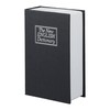 Relaxdays Safe with Key in Book Shape Steel Compartment, Black,