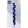 Havdalah Candle Braided Blue and White Round, 6-Pack - Jerusalem