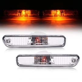 HECASA Rear Side Marker Light Compatible with 1992-2002 Honda Accord Coupe/Sedan/Prelude Bumper Marker Lamp Driver & Passenger Side - Clear Lens