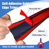 Rubber Edge Trim, 1-1/2 inches Self-Adhesive U Channel Edge Protector