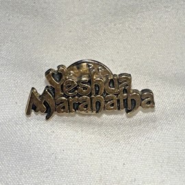Unbranded Lot of 5 Gold Color Metal "YESHUA MARANATHA" Christian Brooch Lapel Tie Pin