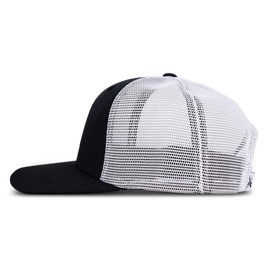 Reebok Mesh-Back Cap with Adjustable Snapback for Men and Women (One Size Fits Most), Woven Vector-Black/White