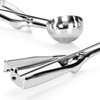 com-four® 2 x Ice Cream Scoops - Polished Stainless Steel