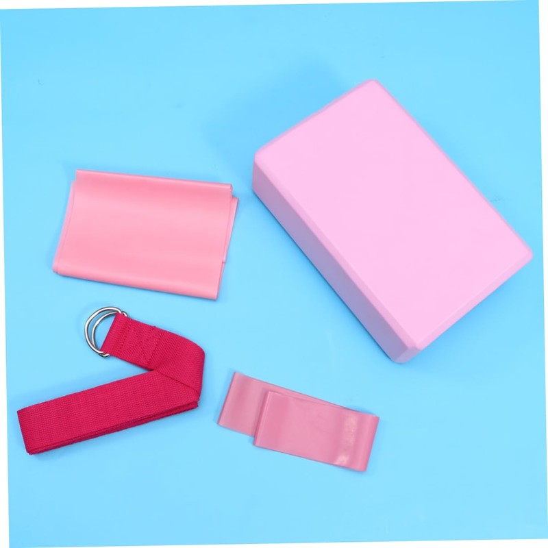 KOMBIUDA Yoga Fitness Set 4pc Yoga Tool Kit Brick Towel