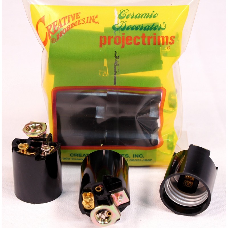Creative Hobbies® ELT5561A Phenolic (Bakelite) Medium Base E26 Fixture Socket,