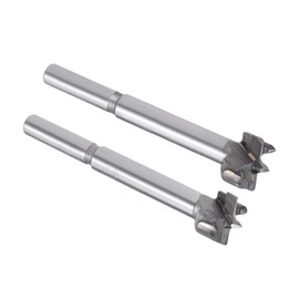 uxcell Forstner Wood Boring Drill Bits Set 16mm Dia. & 17mm Dia. Hole Saw Carbide Tip Cutting for Hinge Plywood MDF CNC Tool