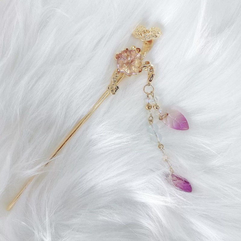 EZ PEACH Kanzashi Stick, Hair Stick, Kanzashi, Butterfly, Cherry Blossoms,