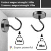 Grtard 110 LBS Black Magnetic Hooks Heavy Duty, Strong Neodymium