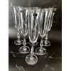Bohemia Aurum Crystal Champagne Flute set of 6 Crystal Glass