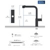APPASO Square Kitchen Faucet, Modern Kitchen Faucet with Pull Out