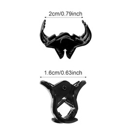 Small Hair Clips, Mini Hair Clips, Pack of 24 Hair Claw Clips, Plastic Hair Claw, Non-Slip Handle, Small Jaw Clips for Girls and Women (Black)