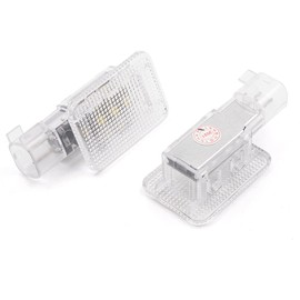 njssjd 2X LED Car Interior Footwell Step Light for Volvo XC60 S60 V60 C30 V50 SMD Xenon White Led Footwell Welcome Under Dash Courtesy Lamp