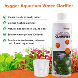 hygger Aquarium Water Clarifier, Water Clarifier for Fish Tank, Clears Cloudy Water for Freshwater and Saltwater Tanks, 500 ML
