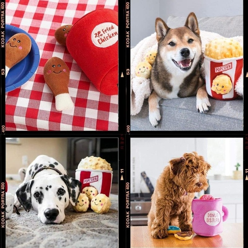 ZippyPaws - Holiday Burrow, Interactive Squeaky Hide and Seek Plush