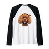 Punk Rock Poodle Dog with Bandana and Style Raglan Baseball