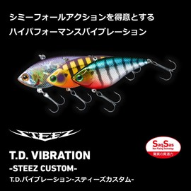 DAIWA 65S-W Blue Pearl Claw Bus Lure, TD Vibration, Steese Custom