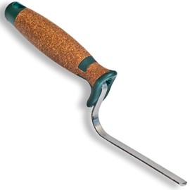 Professional Hamburger Joint Trowel 12 mm, Joint Iron Shaper, Cork Handle, for Grouting, Brick and Clinker Stones CT04