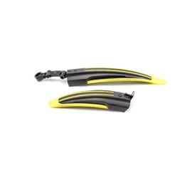 vhbw Bicycle Mudguard Set Black/Yellow Compatible with 24 Inch and 26 Inch Mountain Bike, Bicycle