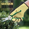 HANDLANDY Gardening Gloves for Men, Utility Breathable Leather Working Gloves