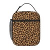 FATTTYCY Leopard Print Lunch Box for Men Women Small Lunch