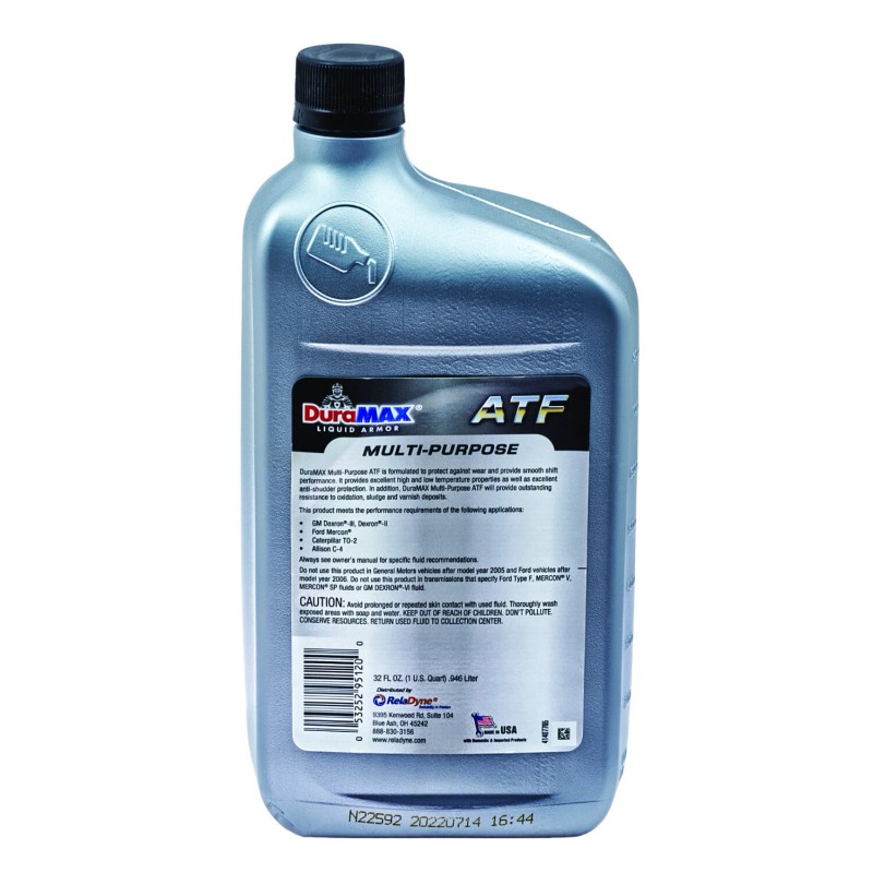 DuraMAX Liquid Armor ATF Automatic Transmission Fluid Dexron III Mercon