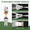 Sewer Jetter Nozzle Kit, 3-Pack Stainless Steel Jet Nozzles with
