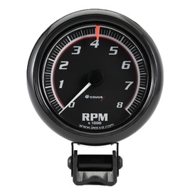 Equus 6086 2-1/2" Mini Tachometer, Black